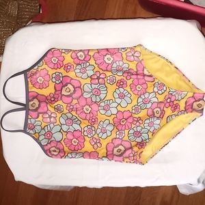 Floral One Piece Bathing Swim Suit Size 10/12
